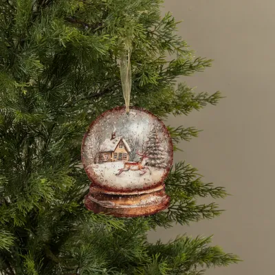 Deer Snow Globe Ornament