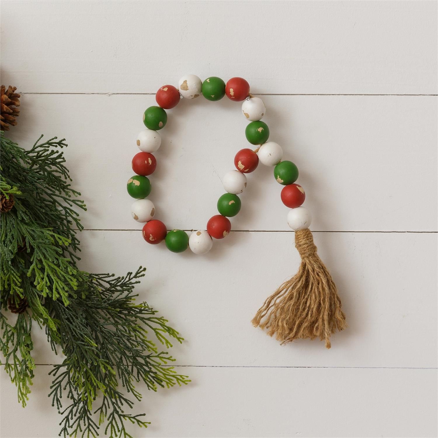 Distressed Christmas Beads