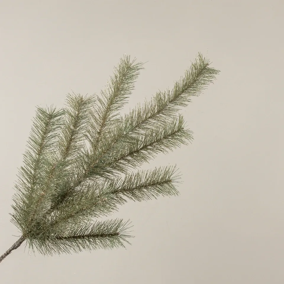 30" Gold Glittered Pine Spray