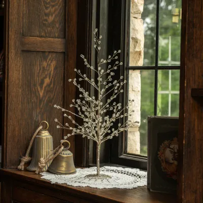 19" Gold Crystal Tree
