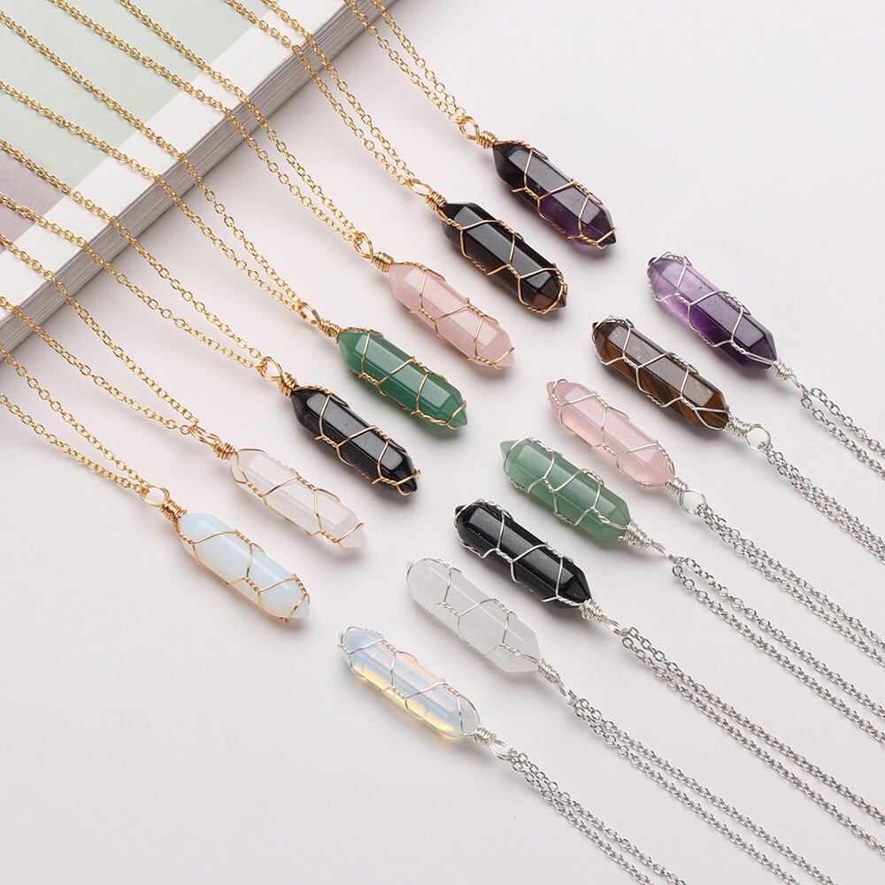 Natural Stone  Crystal Necklace