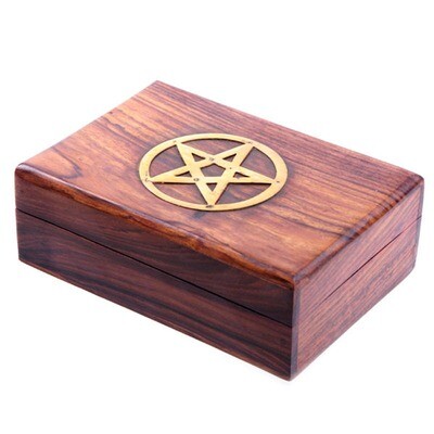 Sheesham Wood Pentagram Box