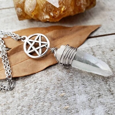 Quartz Spiritual Wicca Necklace