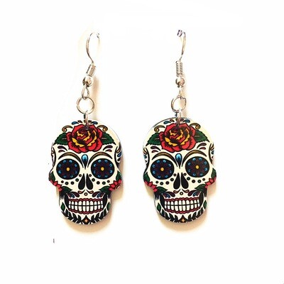 Halloween skull earrings