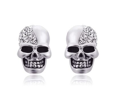 Diamond Skull Earrings