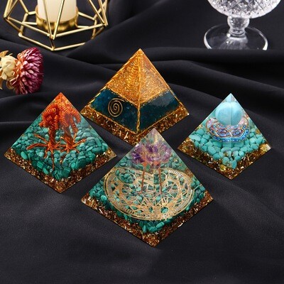 Resin crystal ball pyramid crystal ornament