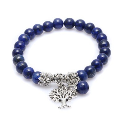 Yoga-Supreme™ Lapis Lazuli Tree of Life Bracelet