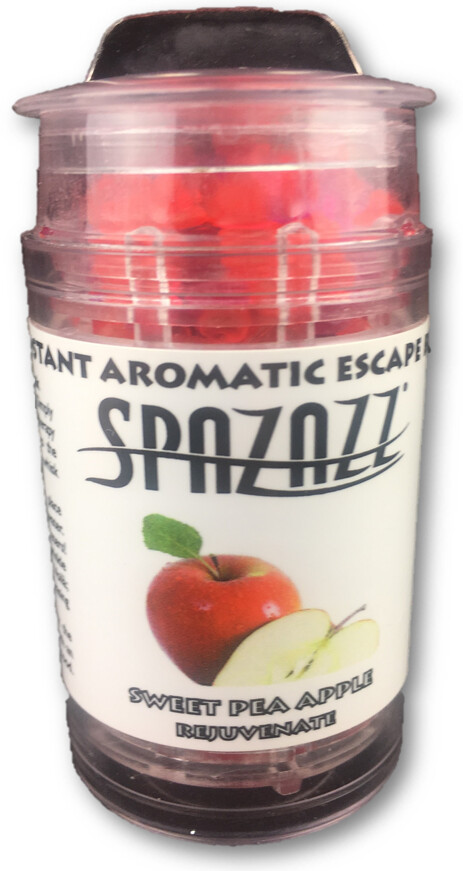 SPAZAZZ AROMATHERAPY BEADS SWEET PEA APPLE "REJUVENATE"