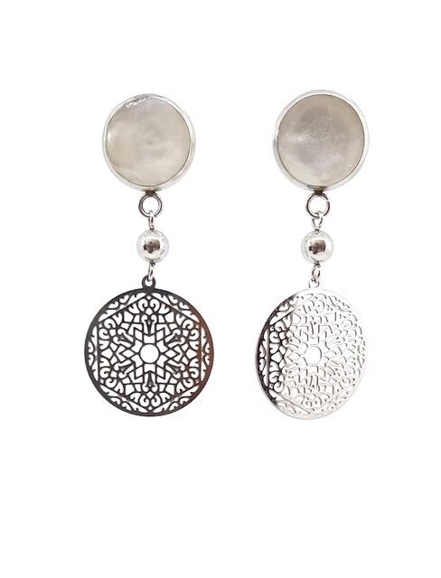 ​Clous d'oreilles fleurs de Lunaire