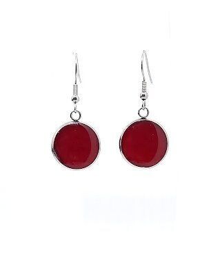 Boucles d'oreilles pétales de Rose rouge