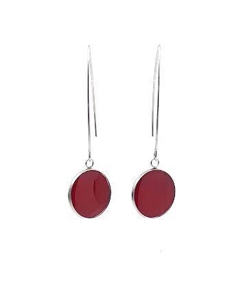Boucles d'oreilles pétales de Rose rouge