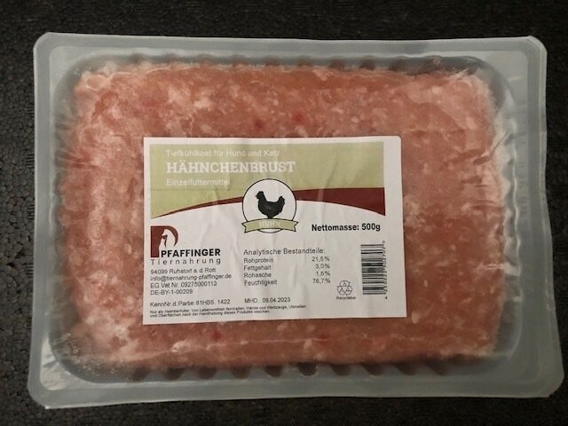 Hühnerbrust gewolft PF 500g Hühnerbrust gewolft PF 500g