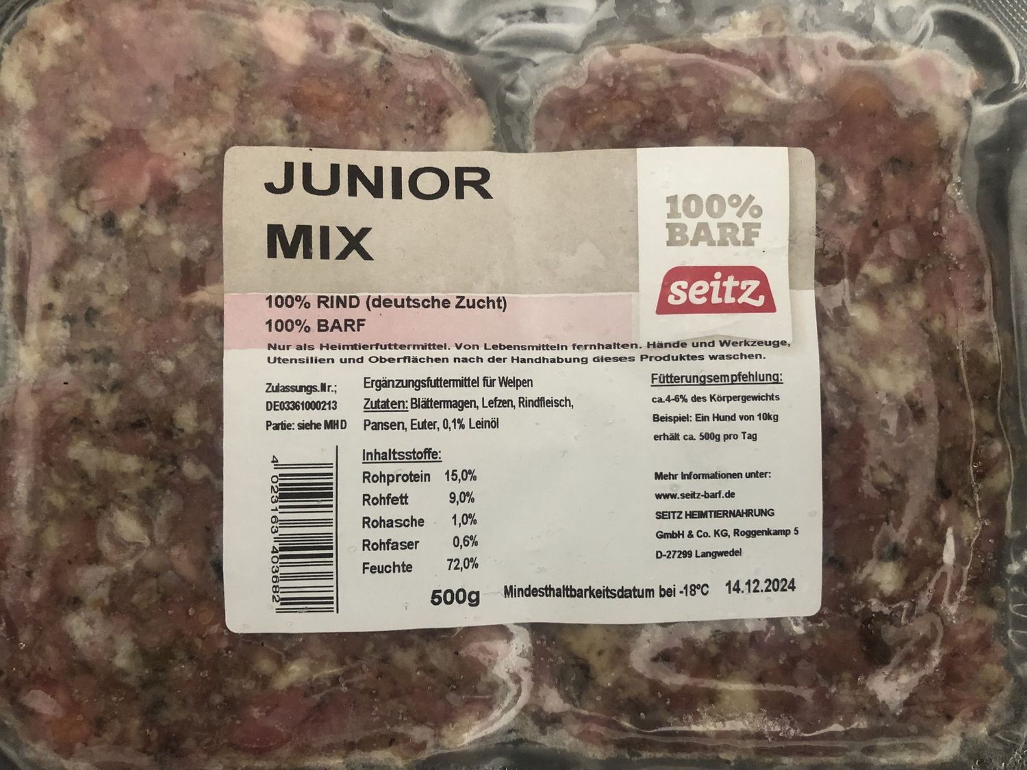 Juniormix gewolft 500g