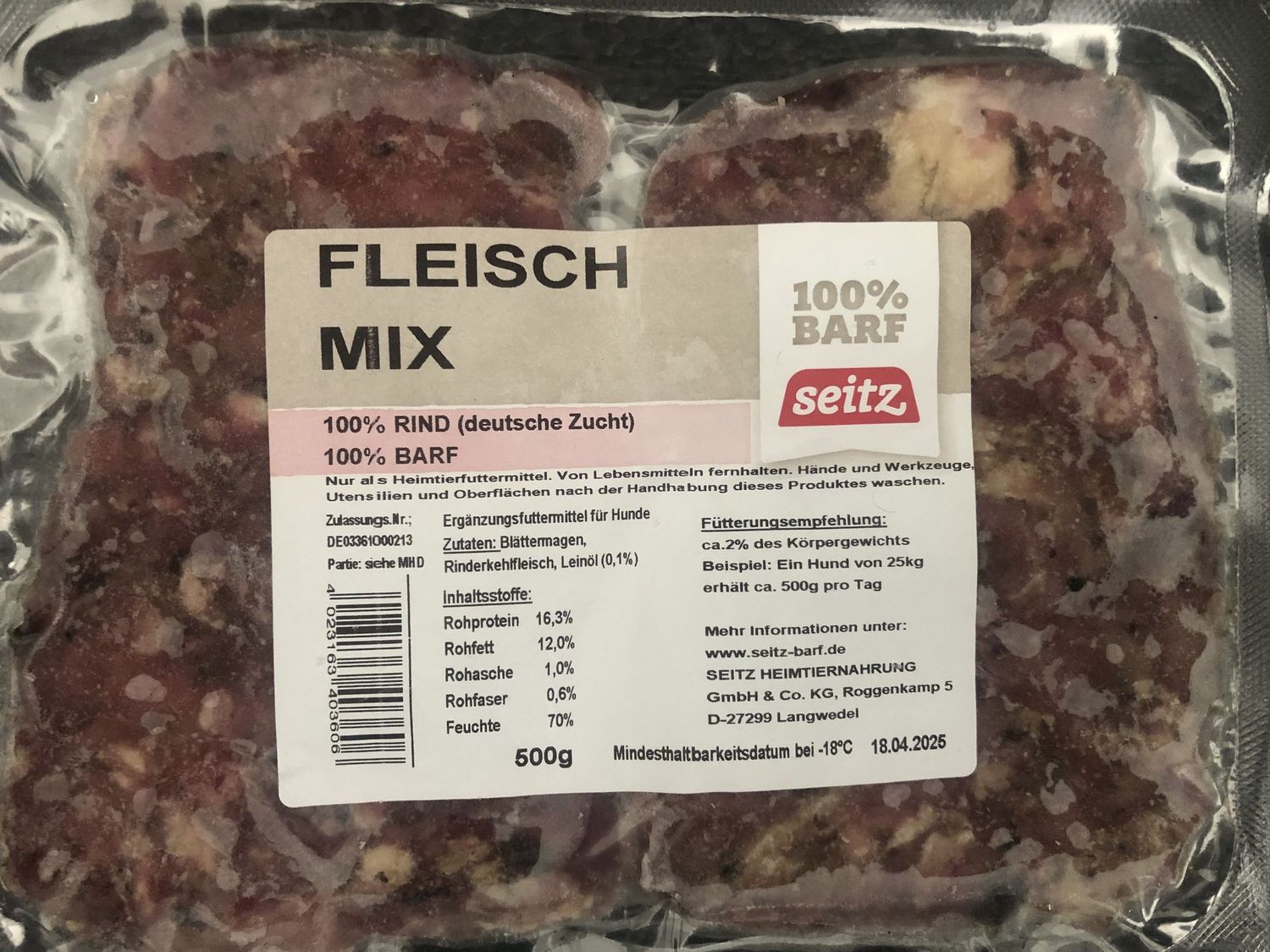 Fleischmix gewolft 500g