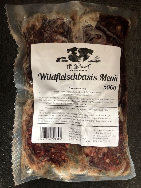 Wildfleischbasis Menü gewolft FF 500g