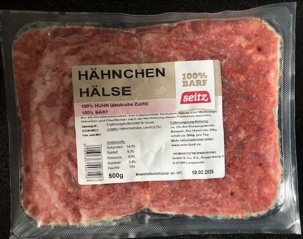 Hühnerhälse fein gewolft 500g