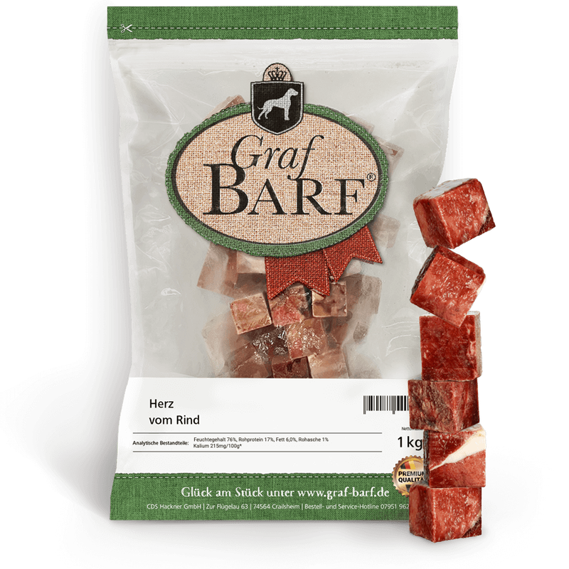 Rinder Herz gewürfelt GB 1kg