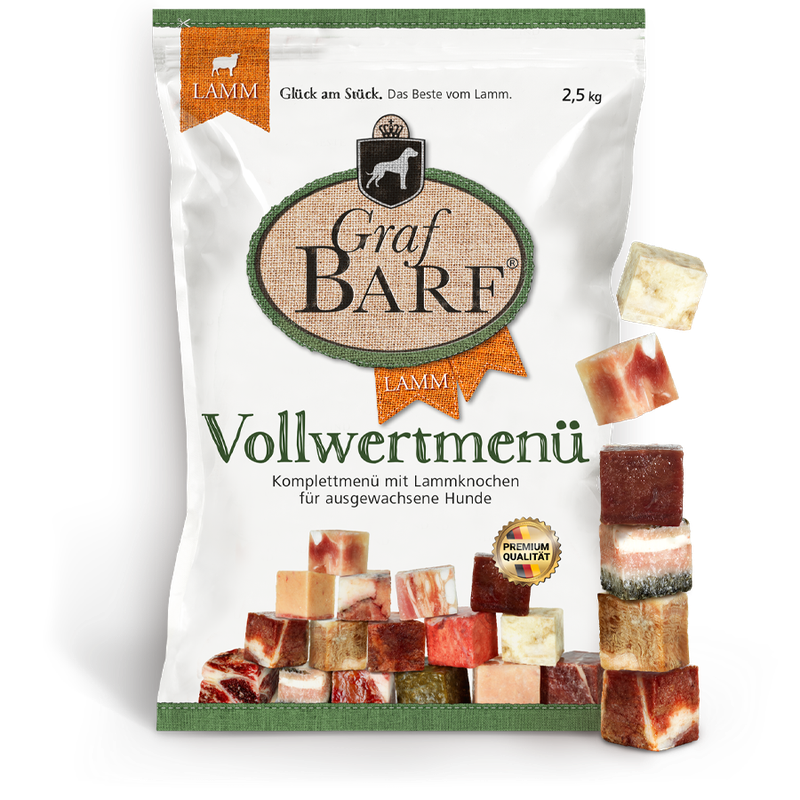 Lamm Vollwert Menü gewürfelt GB 2,5 kg