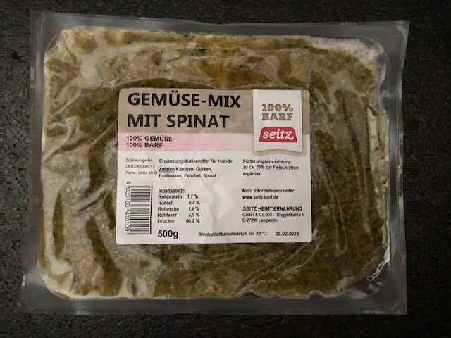 Gemüsemix Spinat püriert 500g