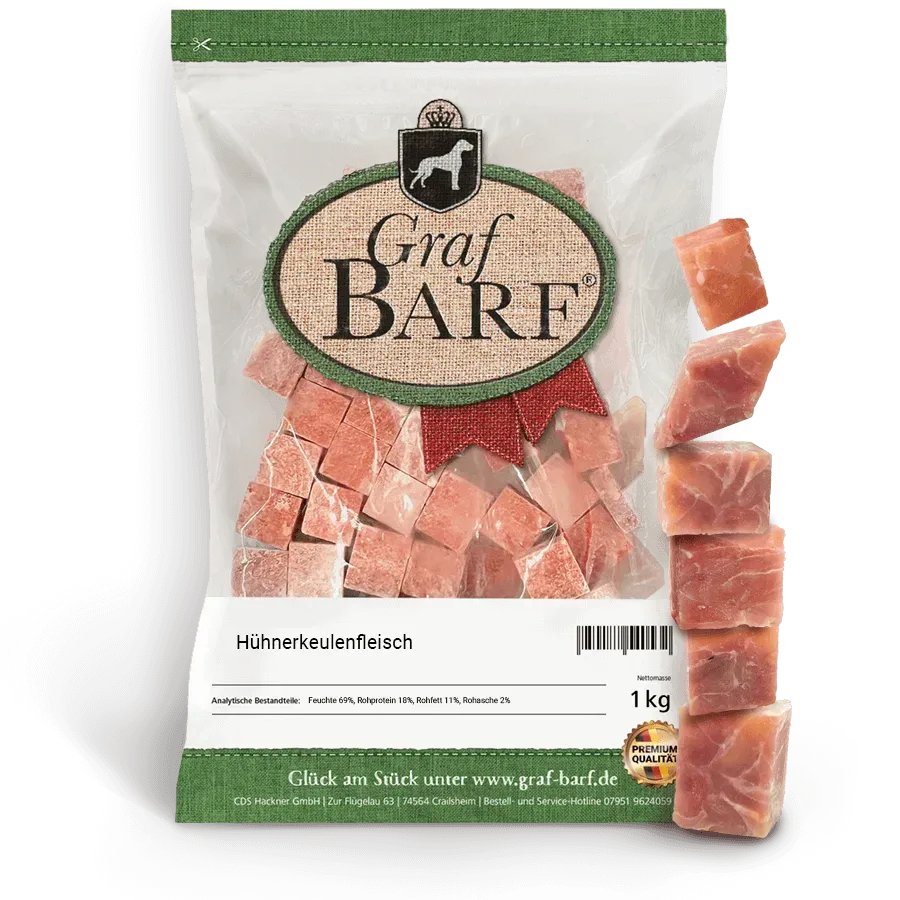 Hühnerkeulenfleisch in Würfel 1KG