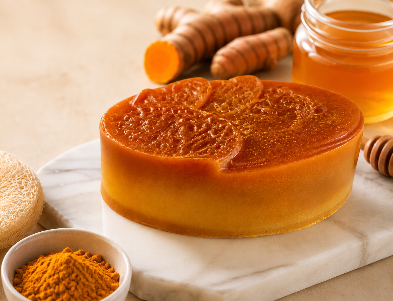 Love Muse Loofah Turmeric & Honey Soap Set