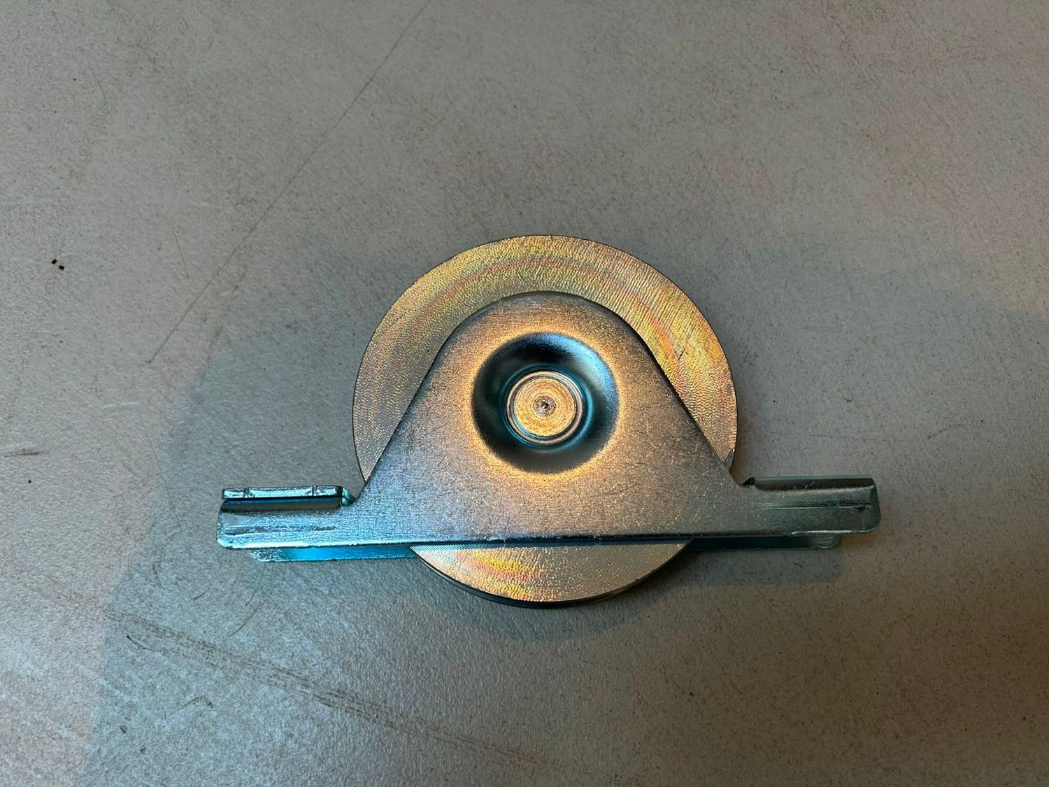 Schuifpoortwiel 120mm diameter, O-vorm