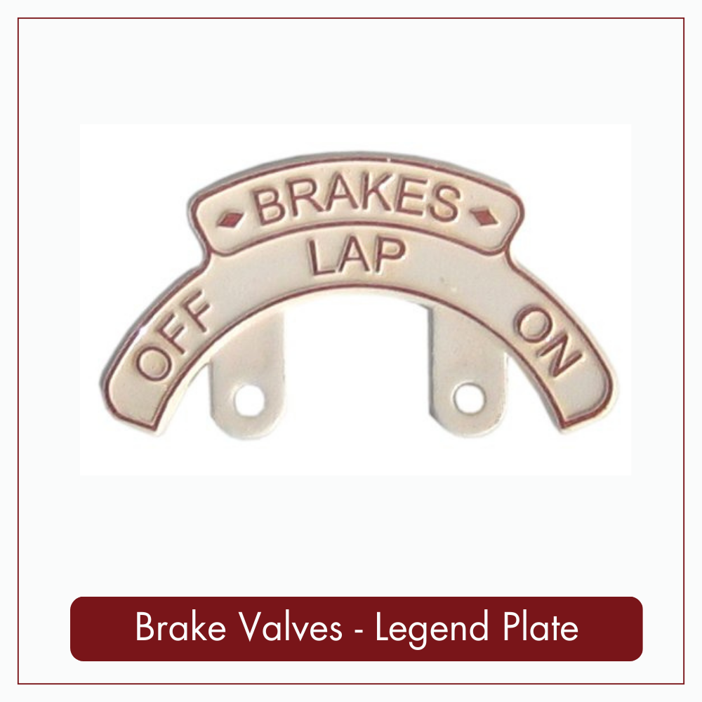 Brake Valve Legend Plate