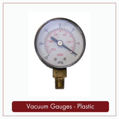 Vacuum Gauge Plastic Vacuum Gauge Plastic
