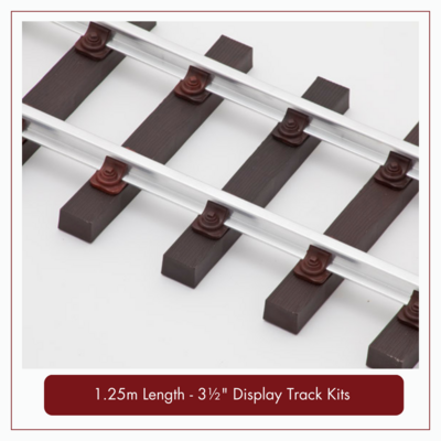 1.25m (4ft) - 3½&quot; Gauge Display Track Kit with 16mm ( 5/8&quot; x 5/8&quot;)  Aluminium Rail