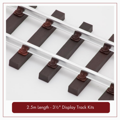 2.5m (8ft) - 3½&quot; Gauge Display Track Kit with 16mm ( 5/8&quot; x 5/8&quot;)  Aluminium Rail