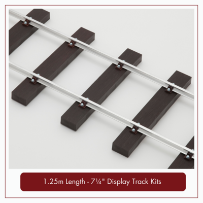 1.25m (4ft) -7¼&quot; Gauge Display Track Kit with 16mm ( 5/8&quot; x 5/8&quot;)  Aluminium Rail
