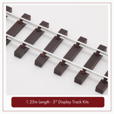 1.25m (4ft) - 5&quot; Gauge Display Track Kit with 16mm ( 5/8&quot; x 5/8&quot;)  Aluminium Rail