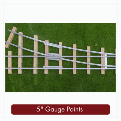 5&quot; Gauge Points - Left Hand Turn - for 5/8” x 5/8” Rail