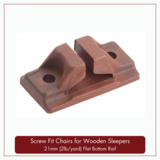 Rail Chair (Screw Fit), Rail Chairs (Screw Fit): Rail Chair (Screw Fit) - Rail Chair to suit 2lb Yard (21mm) Rail for Wooden Sleepers