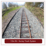 12m - 7¼&quot; Narrow Gauge Track Kit for 5.2lb/yd Steel Profile Rail (Surrey Track System)