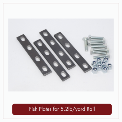 Fish Plates to suit 5.2lb a Yard Flat Bottom Rail