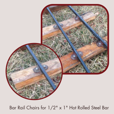 Bar Rail Chair for  - 1/2" x 1" Hot Rolled Steel Bar