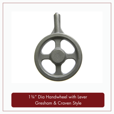 1¾&quot; Dia Handwheel with Lever - Gresham &amp; Craven Style