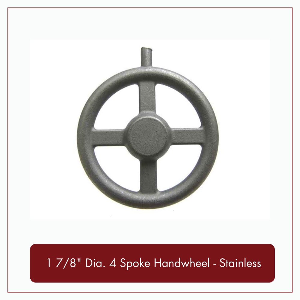 1 7/8&quot; Dia. 4 Spoke Handwheel, 1 7/8&quot; Dia. 4 Spoke Handwheel: 1 7/8&quot; Dia. 4 Spoke Handwheel  - Stainless Steel