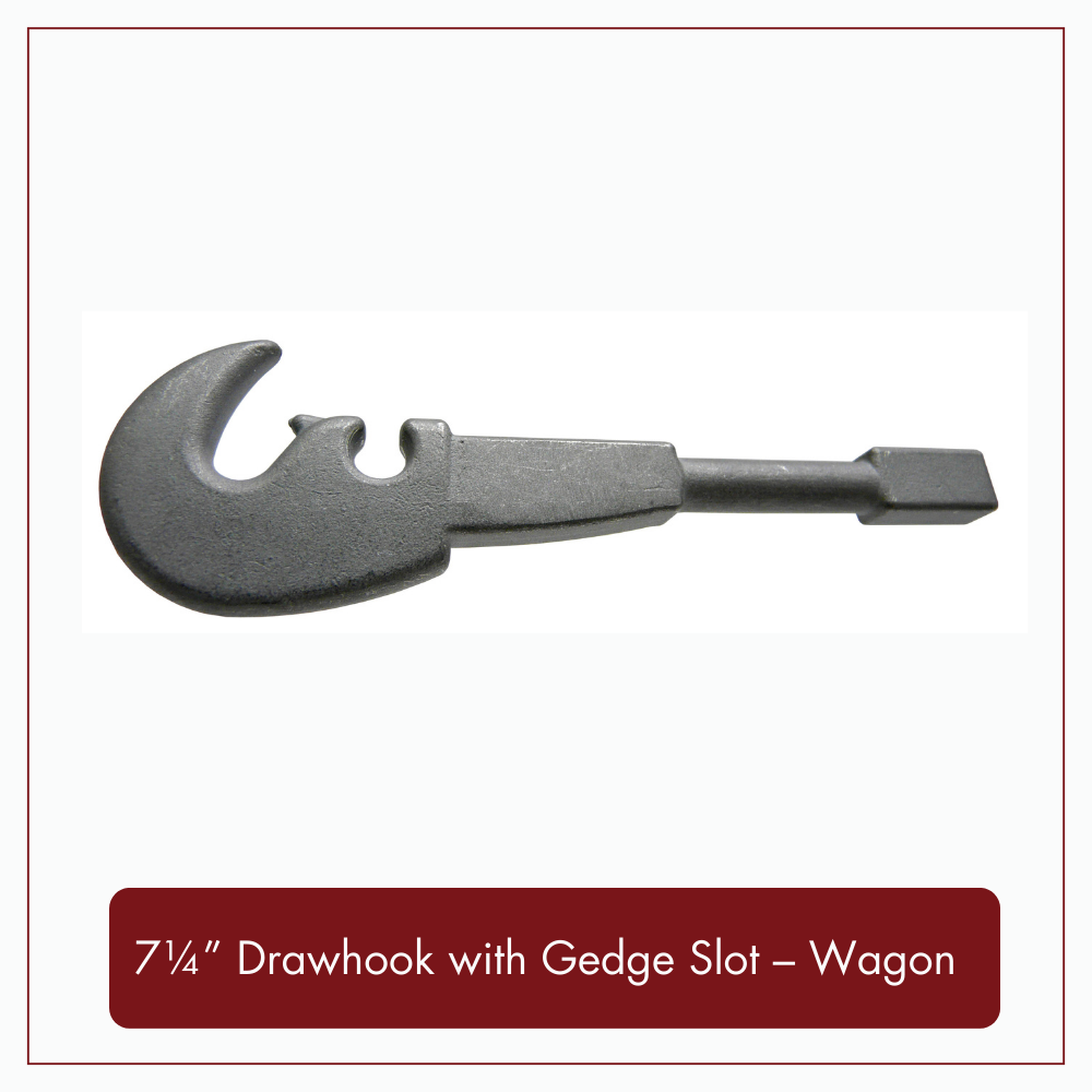 7¼&quot; Drawhook with Gedge Slot - Wagon &amp; Coach