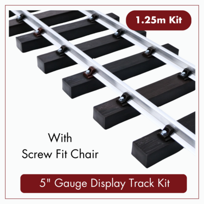 1.25m (4ft) - 5&quot; Gauge Display Track Kit with 21mm (2lb/yard) Aluminium Rail