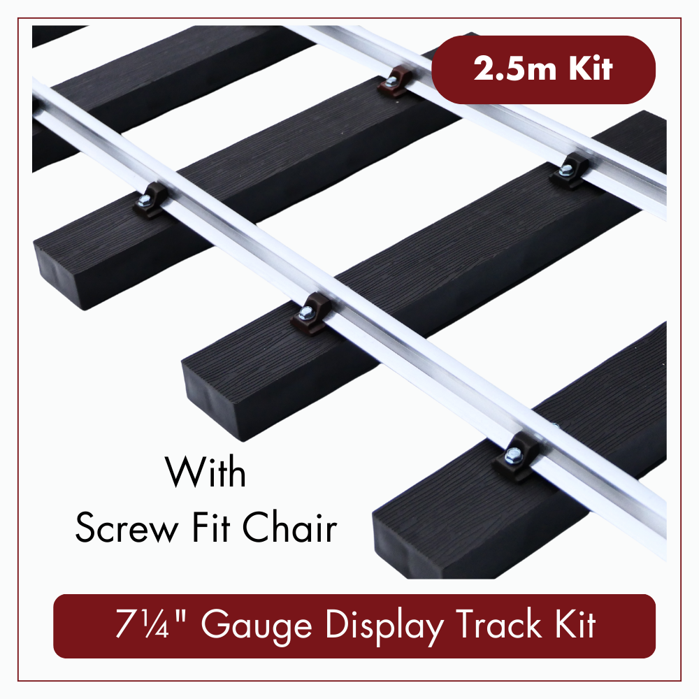 2.5m (8ft) - 7¼&quot; Gauge Display Track Kit with 21mm (2lb/yard) Aluminium Rail