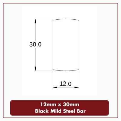 For 12mm x 30mm Black Mild Bar