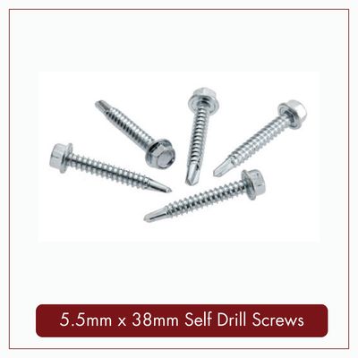5.5 x 38mm Self Drilling Screws - Pk of 100