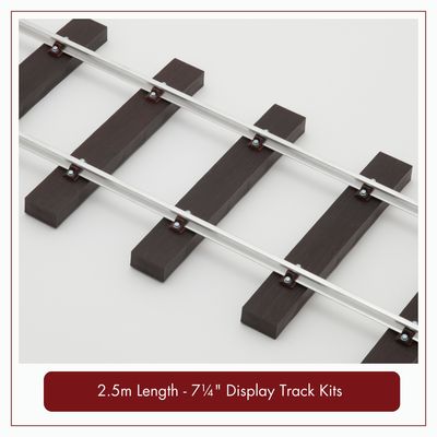 2.5m (8ft) - 7¼" Gauge Display Track Kit with 16mm ( 5/8" x 5/8")  Aluminium Rail