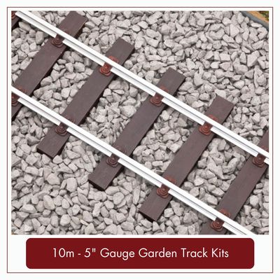 10m  (32ft) - 5" Gauge Track Kit with 16mm ( 5/8" x 5/8")  Aluminium Rail