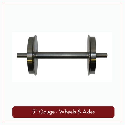 5" Narrow Gauge Wheels and Axle Set