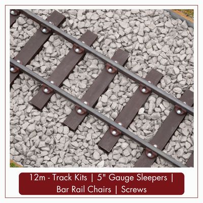 12m - 5" Gauge Track for 10mm x 20mm Black Mild Steel Bar