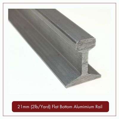21mm (2lb/Yard) Flat Bottom Aluminium Rail - 2.5m Length