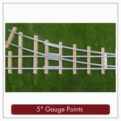 5" Gauge Points - Left Hand Turn - for 5/8” x 5/8” Rail